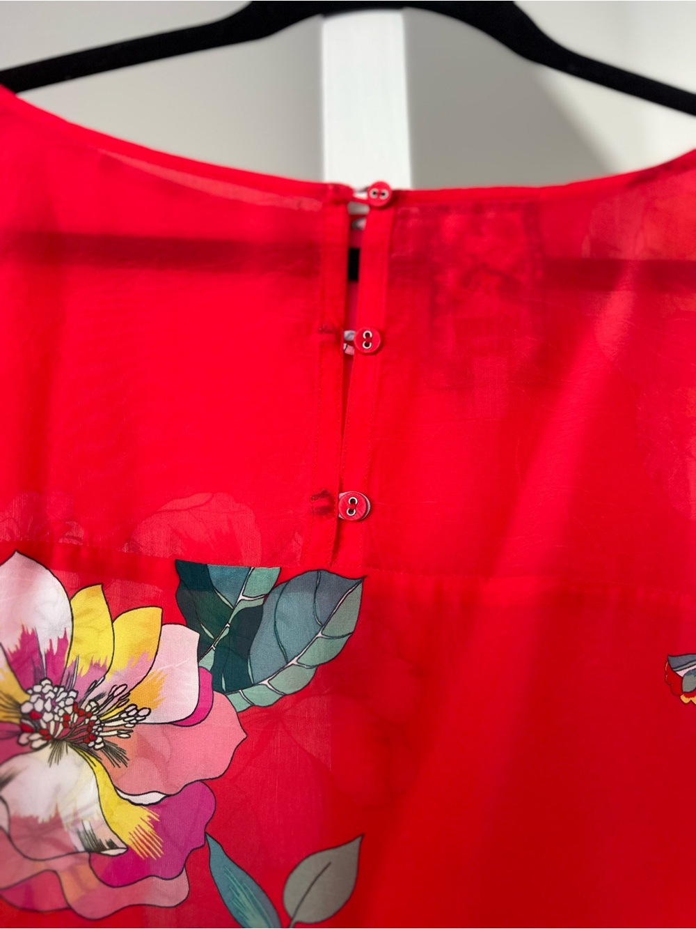 Johnny Was Passion Flower Eloise Floral Kimono Top Red Floral Sz S - Picture 5 of 7